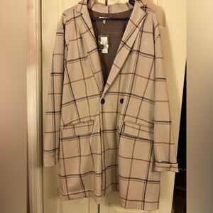 Maurice’s Plus Size Overcoat / Blazer / Business Coat Plaid
